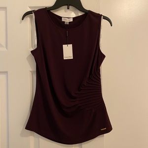 Calvin Klein dark purple sleeveless dressy top